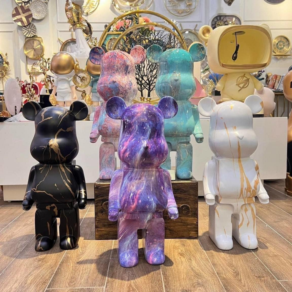 Bearbrick 50cm 80cm Màu Sơn Nhúng, Gấu Bearbrick Đổ Loang Màu, Bearbrick Đủ Size Trang Trí Nhà Cửa Quà Tặng Độc Đáo