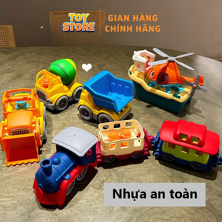 Đồ chơi mô hình xe ô tô FUDAER tàu hỏa, máy xúc các loại toystore chất liệu nhựa cao cấp