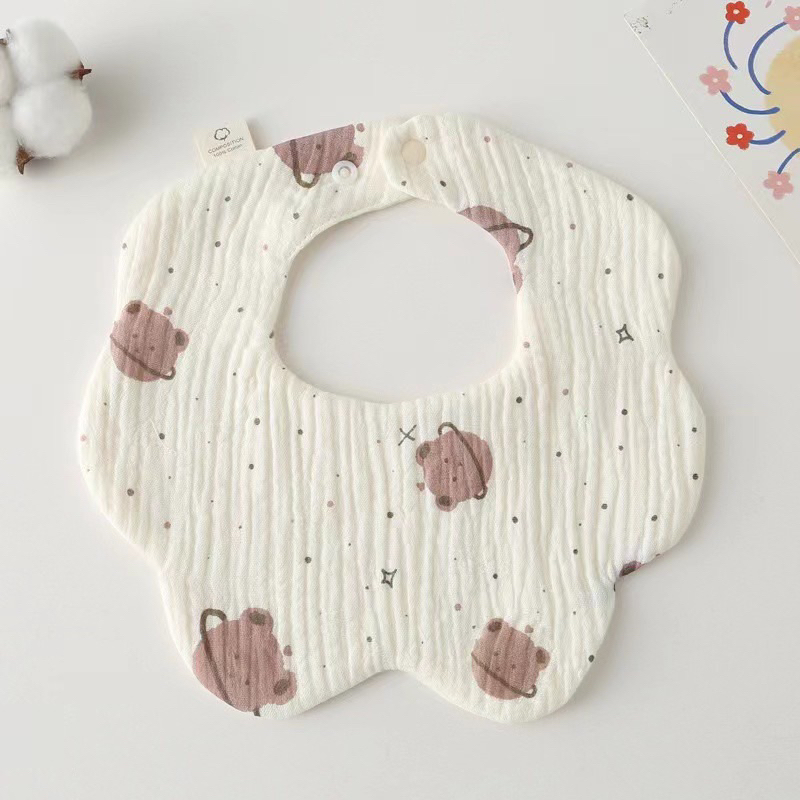 yếm tam giác xô Muslin siêu xinh cho bé
