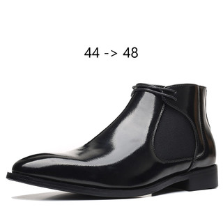 Giày tây size lớn nam big size đen nâu giày tây cổ cao da bóng cột dây giày chese boot nam ngoại cỡ 44 45 46 47 48 49 50