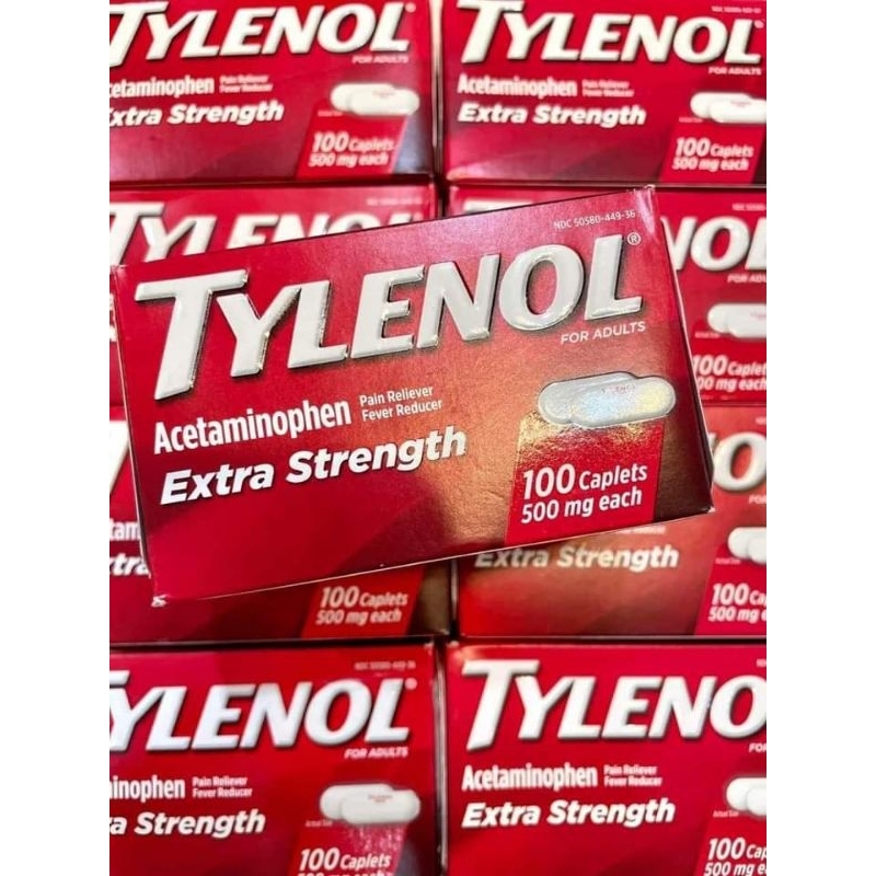 TYLÊNÔL EXTRA STRENGTH 100 Viên 500Mg USA