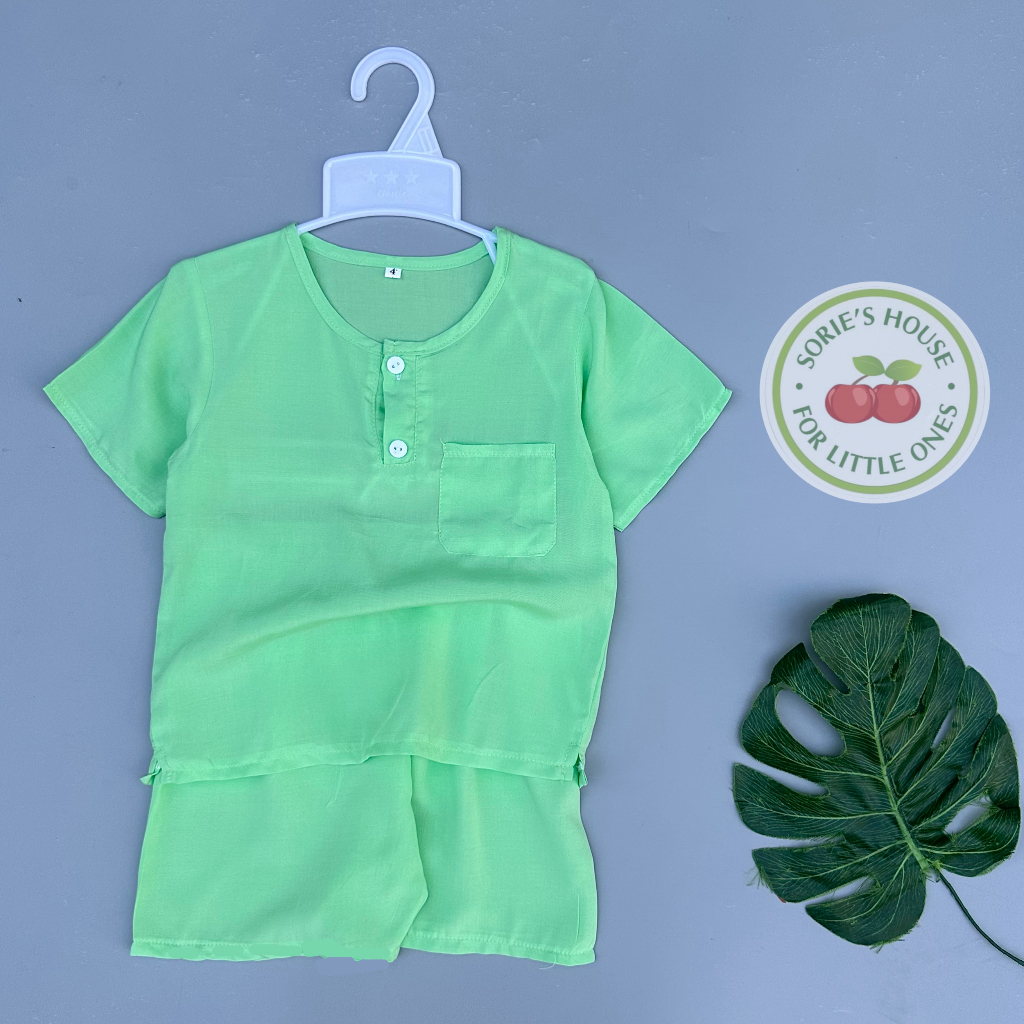 Bộ tole/lanh đùi cài trước bé trai