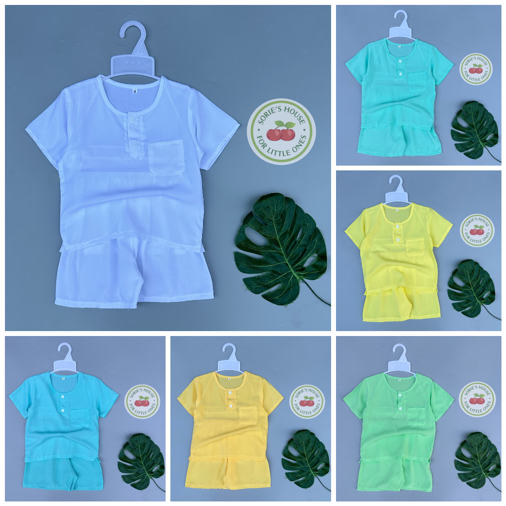 Bộ tole/lanh đùi cài trước bé trai