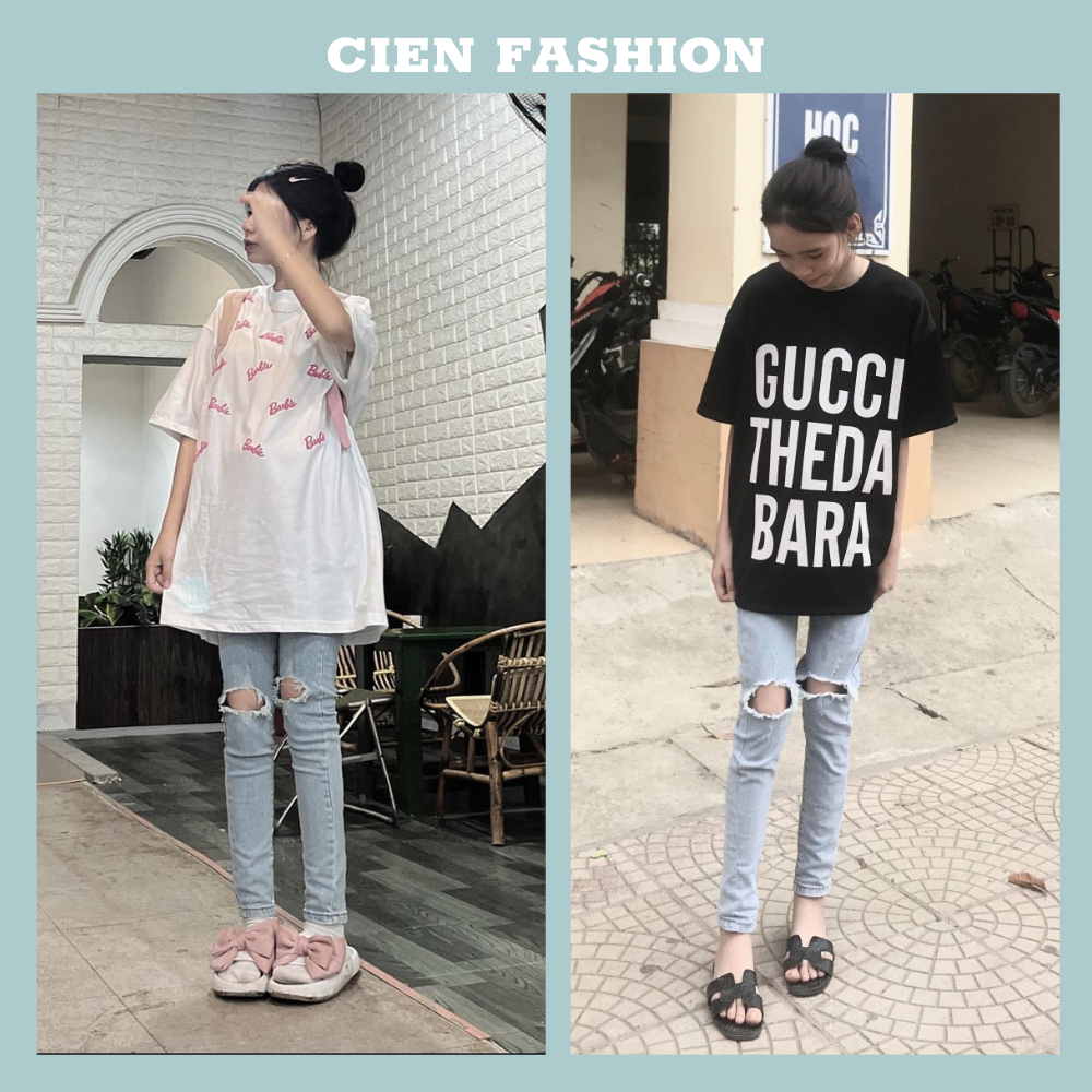 Quần jean nữ lưng cao bó rách gối co dãn Siêu Hack Dáng đường phố [QR02]