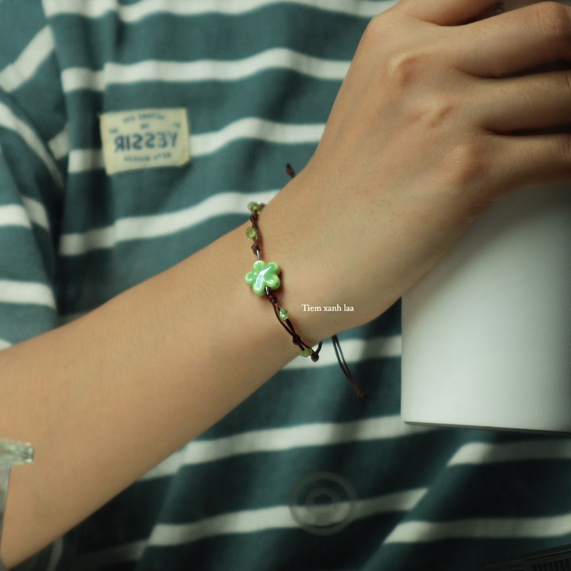 Vòng tay bông hoa gốm | BST Tiệm xanh láa