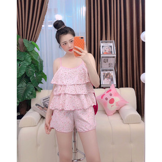 Bộ mặc nhà đùi lụa hàn châu phom 62kg