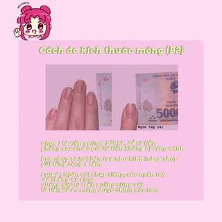 Nailbox thiết kế ( Hồng cute vẽ nổi )
