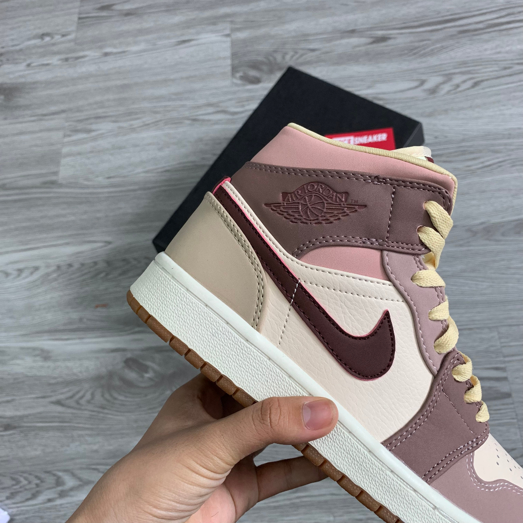 Giày Thể Thao JOrdan 1 Mid Dark Pony Smoky Mauve, Giày Sneaker Jd1 Hồng Full Box - NICE SNEAKER | Chất lượng siêu cấp.