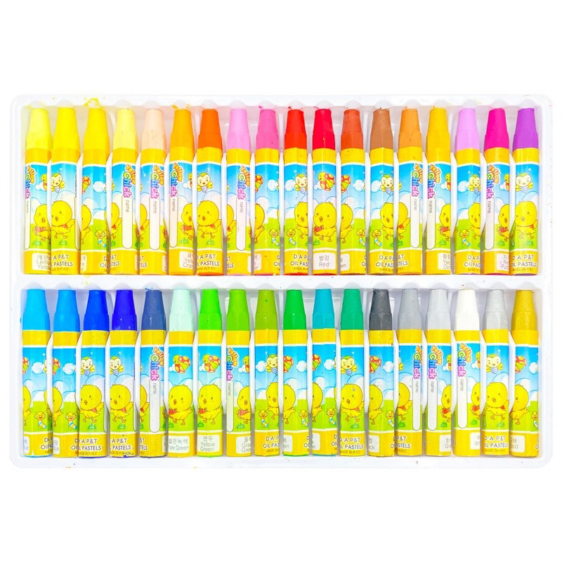 Hộp 12/18/24/36/42 màu sáp dầu cao cấp con gà Hàn Quốc