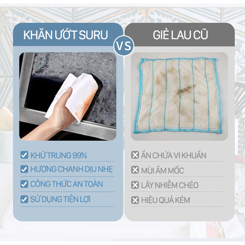 Combo 3 bịch khăn ướt lau đa năng, Khăn lau chuyên dụng dùng 1 lần, an toàn cho da gói 50 tờ mùi hương chanh thơm mát