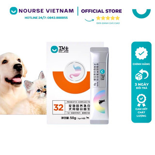 Men vi sinh cho chó Nourse 32 Men tiêu hóa với Probiotic hỗ trợ đường ruột ngừa tiêu chảy NM32