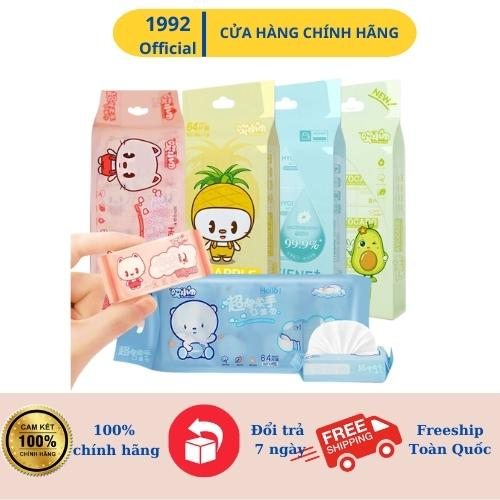 Khăn giấy uớt mini sét 8 túi bỏ túi đi chơi, du lịch tiện dụng 1992 official