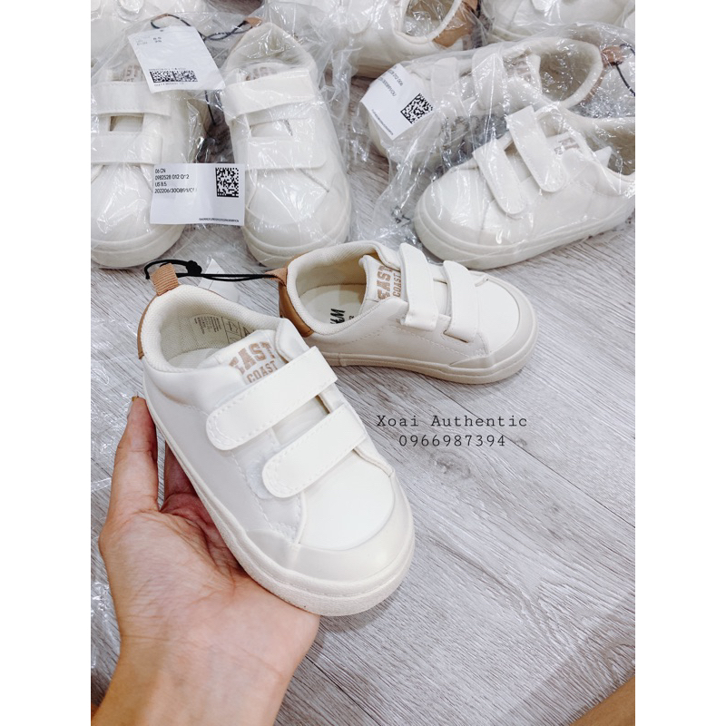 Giày sneaker trắng, giày thời trang cho bé HM auth
