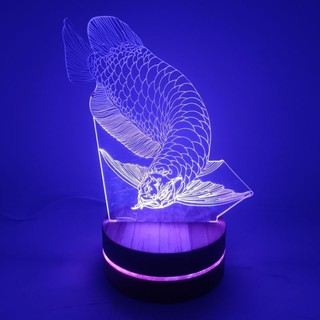 Đèn Ngủ 3D Led - Cá Rồng