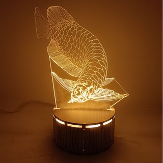 Đèn ngủ 3d led - cá rồng