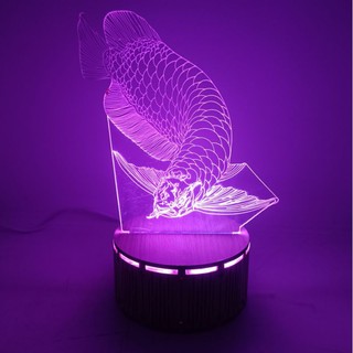 Đèn Ngủ 3D Led - Cá Rồng