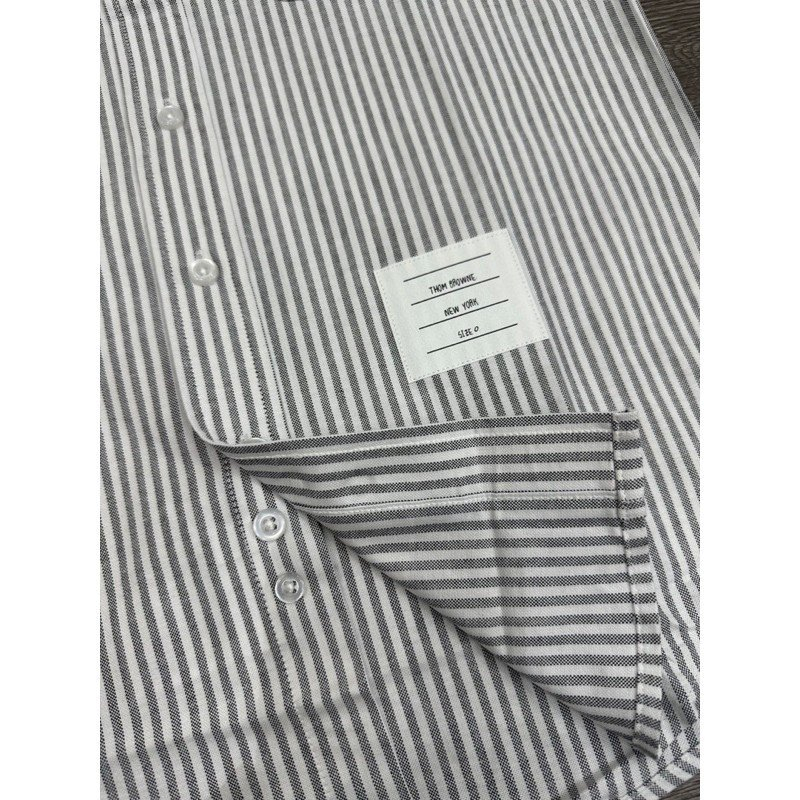 Áo Sơ Mi Thom Kẻ Sọc Ngắn Tay Họa Tiết Thêu 2 tay Vải Cotton Lụa Cao Cấp Phong Cách Sang Chảnh | BigBuy360 - bigbuy360.vn