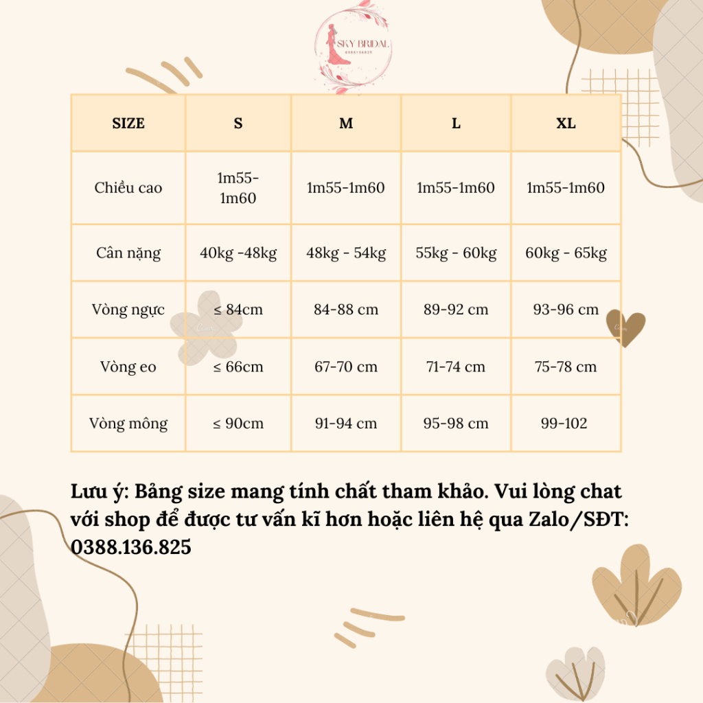 SKY Bridal Váy cưới cô dâu dài tay dáng suông nhẹ hoa văn dọc thân váy