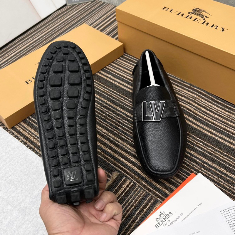 Giày nam Lv khuy mới nổi bật da bò nguyên tấm bảo hành 12 tháng