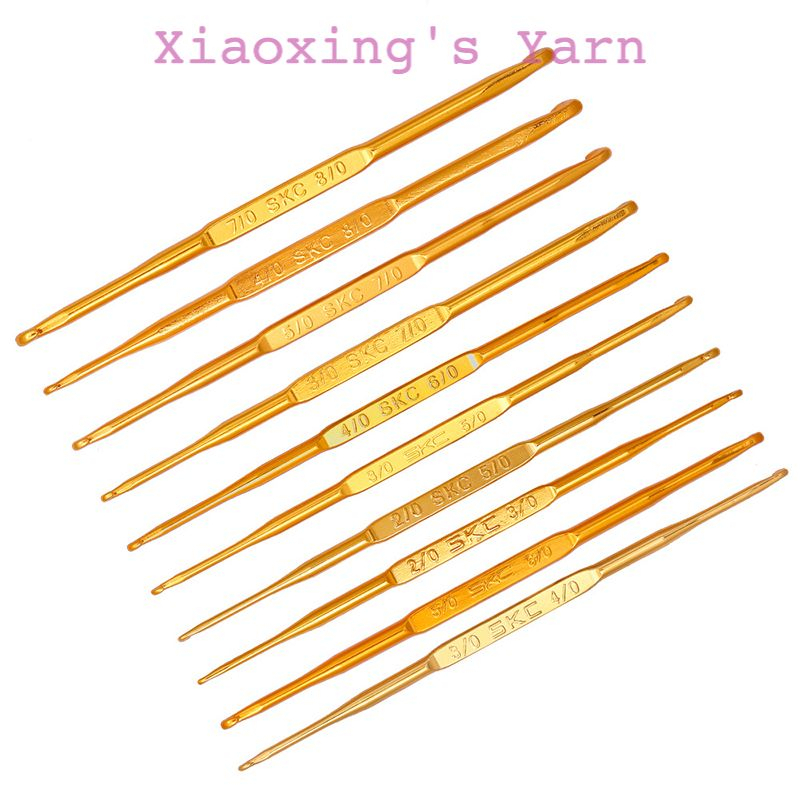 Kim móc len SKC 2 đầu vàng chính hãng Aluminum cao cấp | Xiaoxing's Yarn