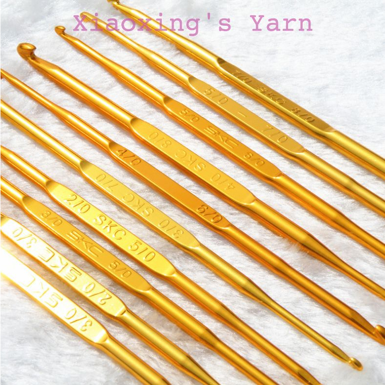 Kim móc len SKC 2 đầu vàng chính hãng Aluminum cao cấp | Xiaoxing's Yarn