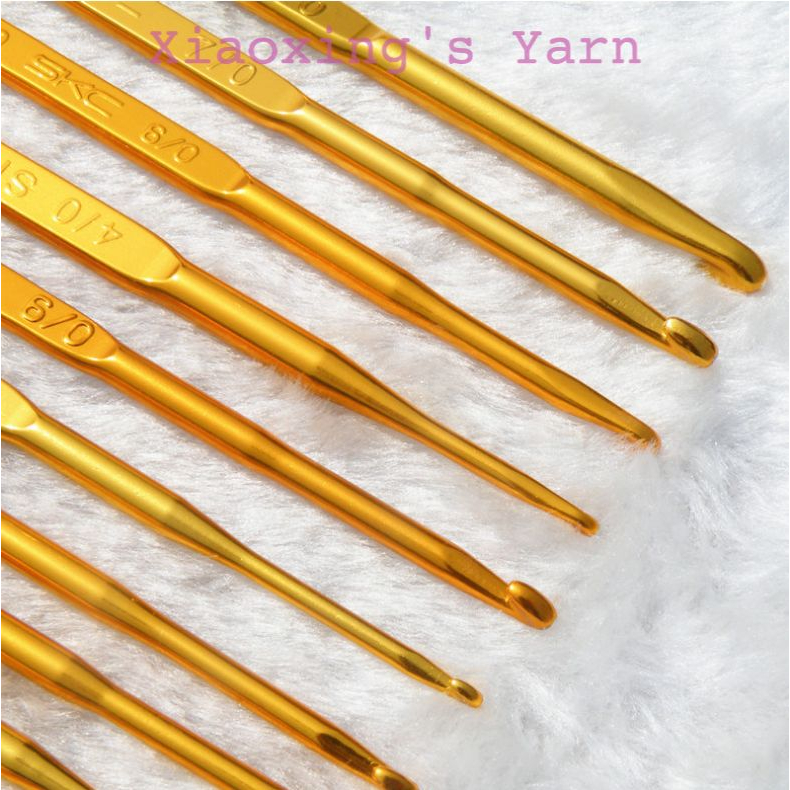 Kim móc len SKC 2 đầu vàng chính hãng Aluminum cao cấp | Xiaoxing's Yarn