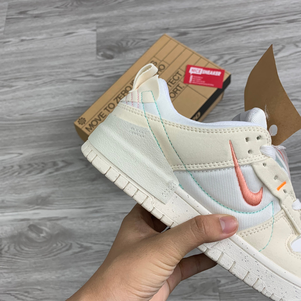 Giày Sneaker Sb Dunk Low Disrupt 2 Pale Ivory, Sb Dunk Low Kem Trắng Hồng Full Box - NICE SNEAKER | Chất lượng siêu cấp.