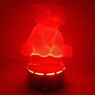 Đèn Ngủ 3D Led Chó Lucky