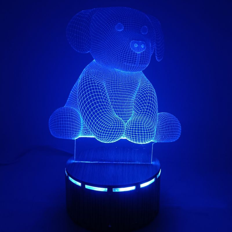 Đèn Ngủ 3D Led Chó Lucky