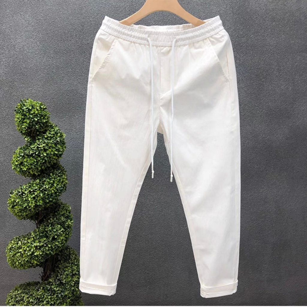 Quần đũi dài nam cạp chun -quần đũi xước trend năm nay- chất đũi xước mặc nhẹ và mát-quần jogger nam