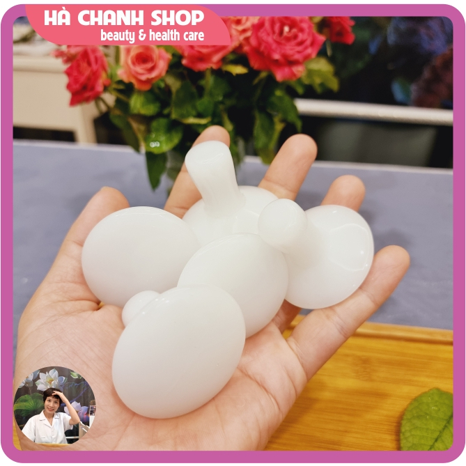 Nấm Đá Guasha Nấm Massage Mặt Bằng Đá Màu Trắng Đẹp Mát Xa Mặt Chăm Sóc Da Làm Đẹp Dưỡng Sinh