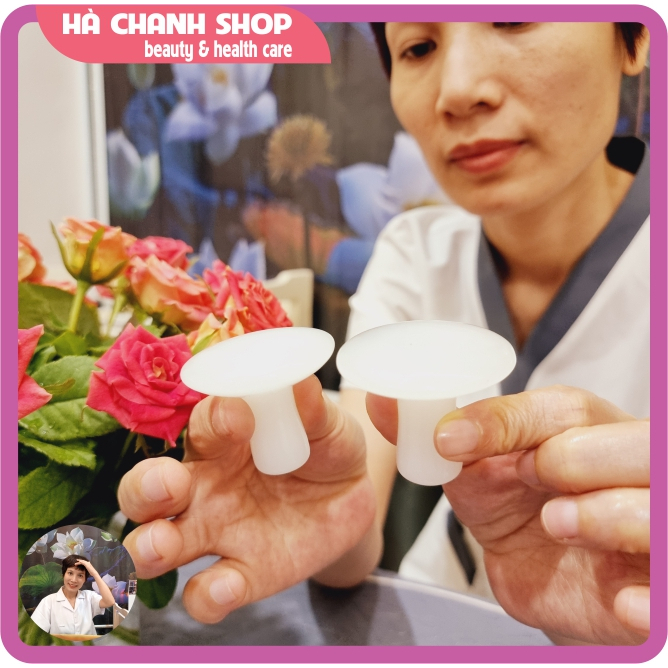 Nấm Đá Guasha Nấm Massage Mặt Bằng Đá Màu Trắng Đẹp Mát Xa Mặt Chăm Sóc Da Làm Đẹp Dưỡng Sinh