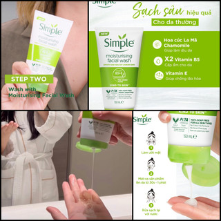 SỮA RỬA MẶT SIMPLE 𝐊𝐈𝐍𝐃 𝐓𝐎 𝐒𝐊𝐈𝐍 𝐌𝐎𝐈𝐒𝐓𝐔𝐑𝐈𝐒𝐈𝐍𝐆 𝐅𝐀𝐂𝐈𝐀𝐋 𝐖𝐀𝐒𝐇