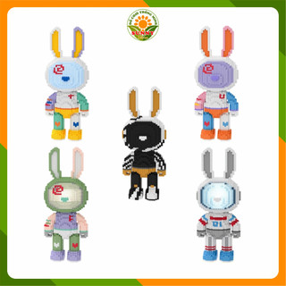 Đồ chơi lắp ghép thỏ mo mo - mô hình lắp ghép 3d thỏ mo mo - cao 47cm - 2387-:-2595pcs - sunny