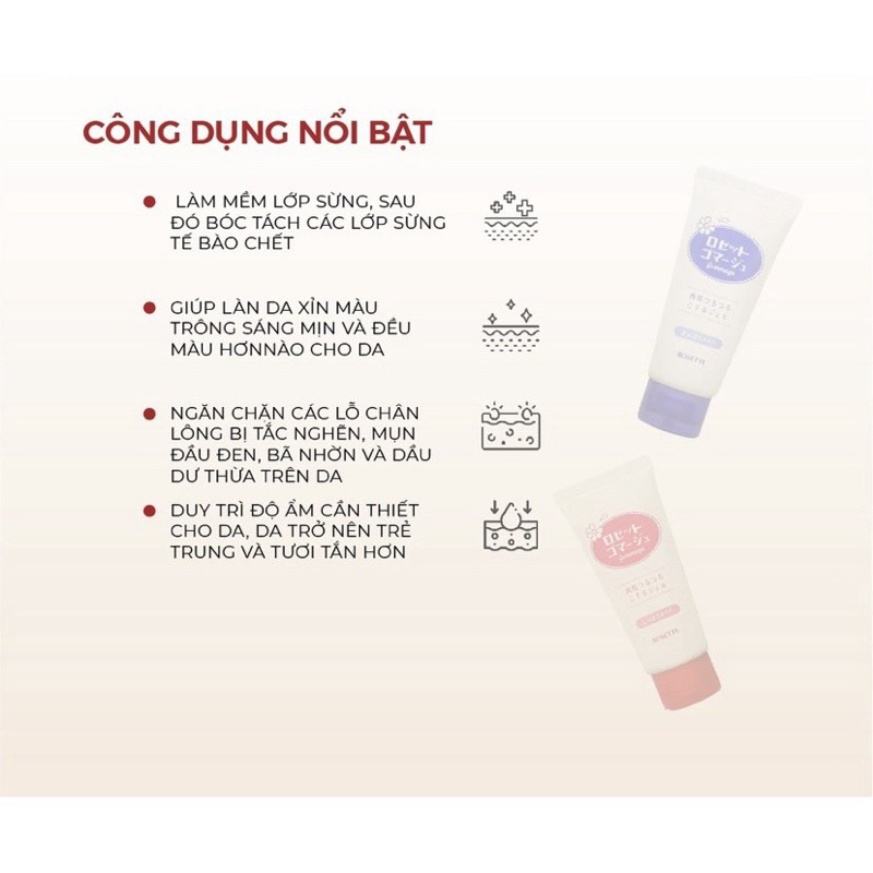 Gel Tẩy Tế Bào Da Chết Rosette Nhật Bản 120g