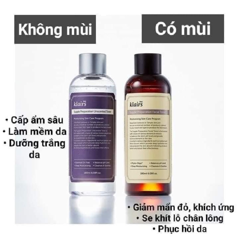 Nước Hoa Hồng Dưỡng Ẩm Dear Klairs Supple Preparation Toner 180ml