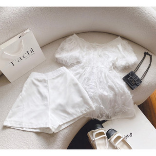 SET ÁO BẸT VAI LÔNG VŨ + SHORT