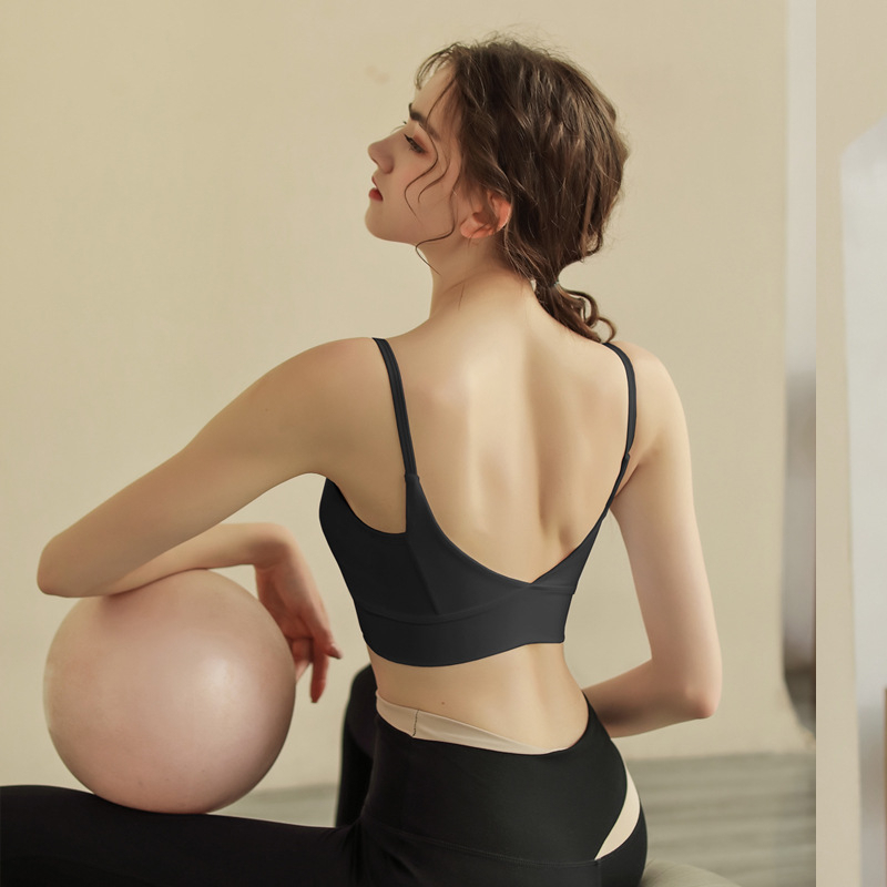 Áo bra tập gym yoga aerobic nữ Có mút đệm Áo bra tập thể thao nữ Co giãn thoải mái thấm hút mồ hôi