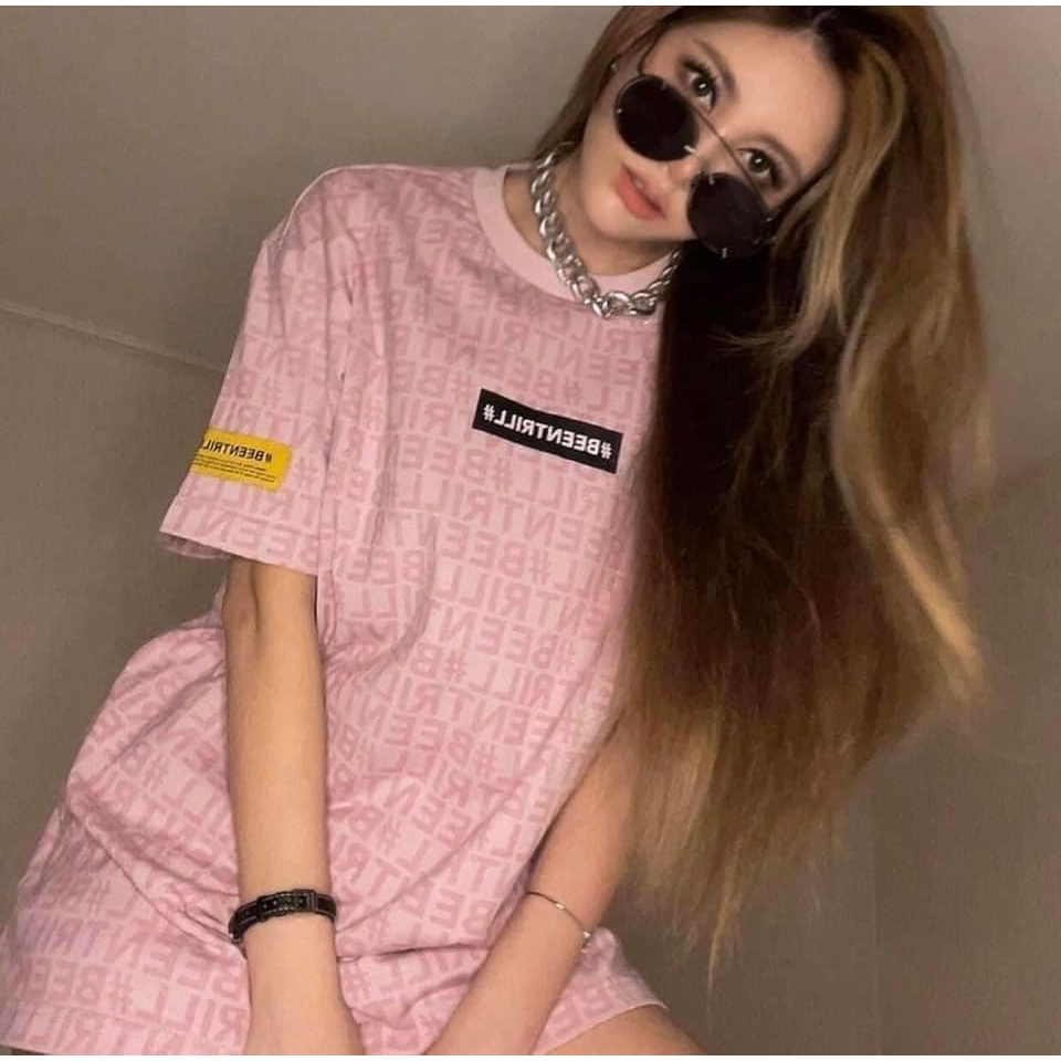 Áo phông chữ beentrill - Pink M sale 90%