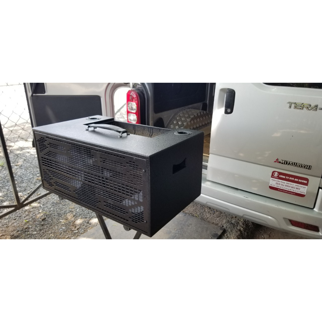 Vỏ loa di động  2 bass 25 khung mạch 19x38