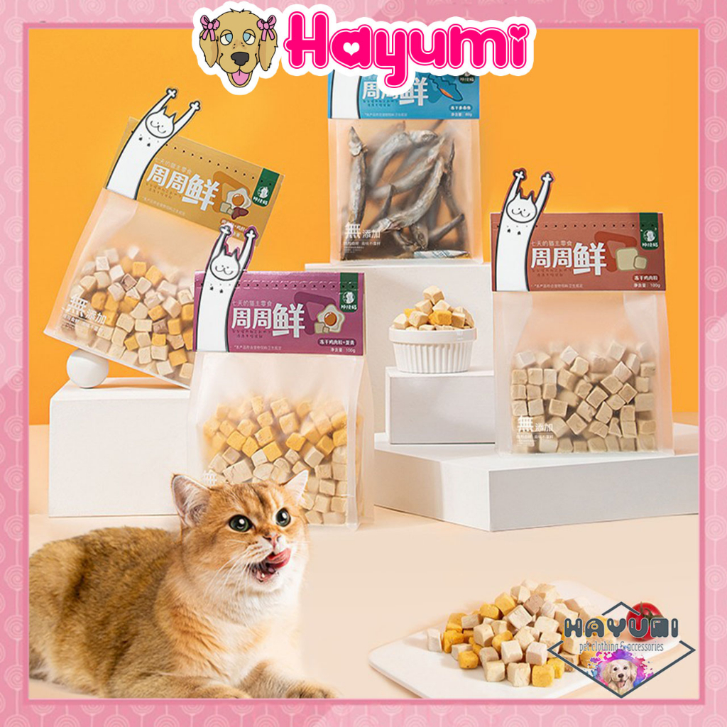 THỊT SẤY ĐÓNG GÓI DÀNH CHO CHÓ MÈO 100G - HAYUMI