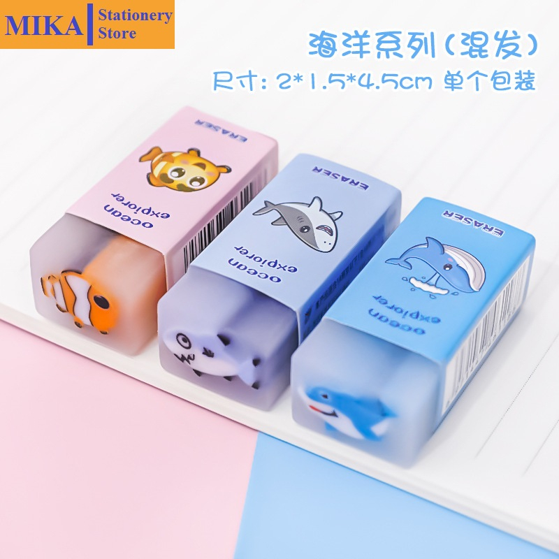 Tẩy bút chì văn phòng phẩm MIKA gôm tẩy mềm 2B có hương thơm T17