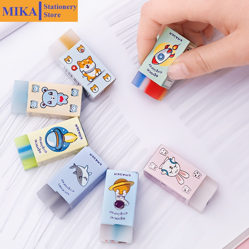 Tẩy bút chì văn phòng phẩm MIKA gôm tẩy mềm 2B có hương thơm T17