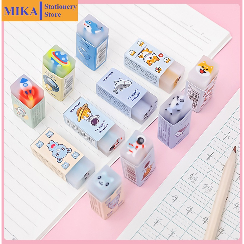 Tẩy bút chì văn phòng phẩm MIKA gôm tẩy mềm 2B có hương thơm T17
