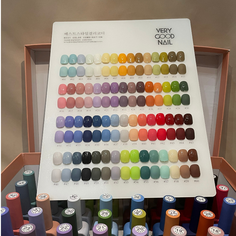 Bảng màu Sơn gel Very Good Nail 60 màu lẻ chiếc cực sang trọng, decor trang trí tiệm cực đẹp