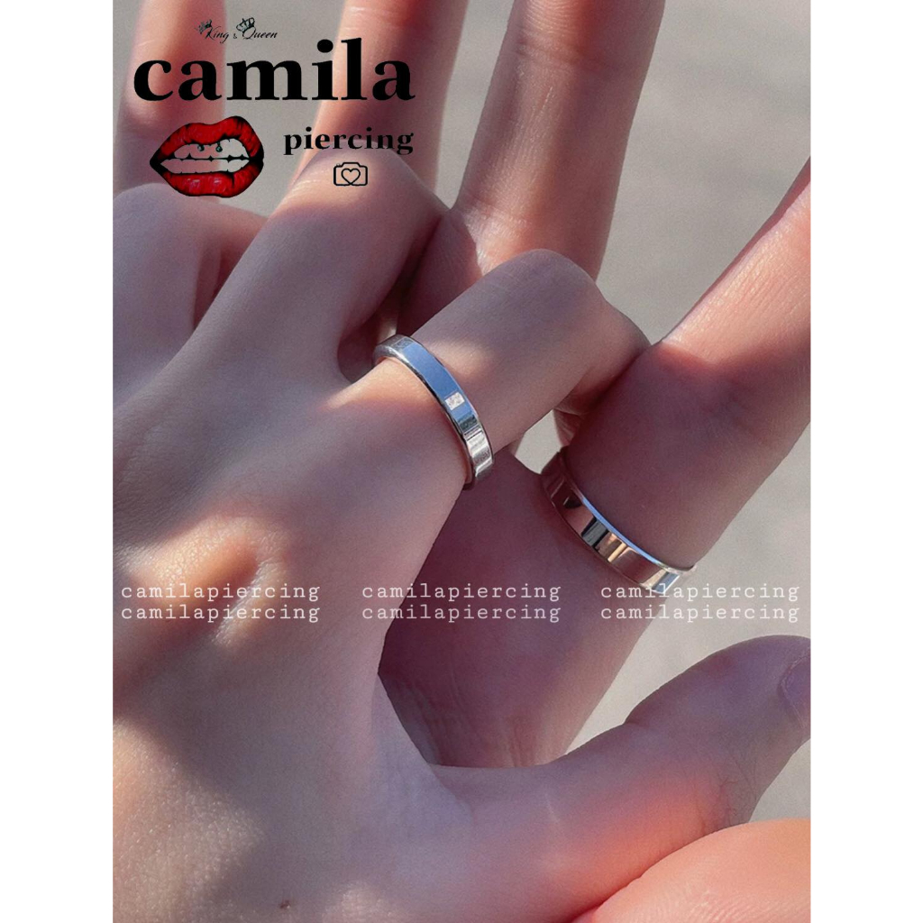 Nhẫn trơn sáng bóng TItanium, nhẫn Unisex nam nữ, nhẫn cặp đôi