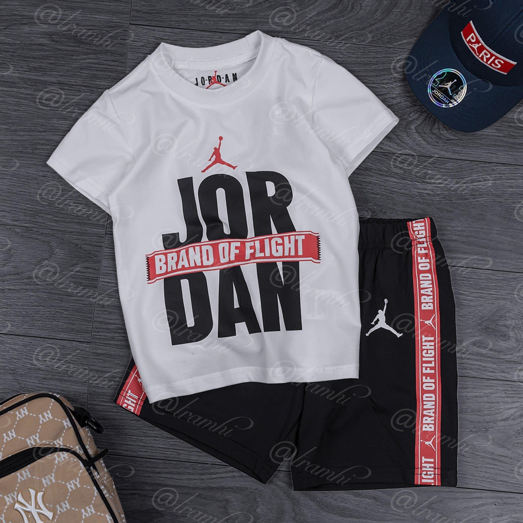 Bộ quần áo JORDAN áo trắng quần đen thiết kế hiện đại mới nhất 2023 cho bé trai  SHOP BÔM BÔM KIDS