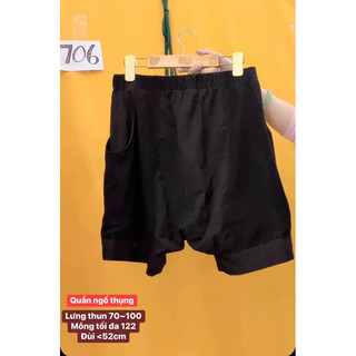 Quần đen ngố thụng lưng thun freesize.S706