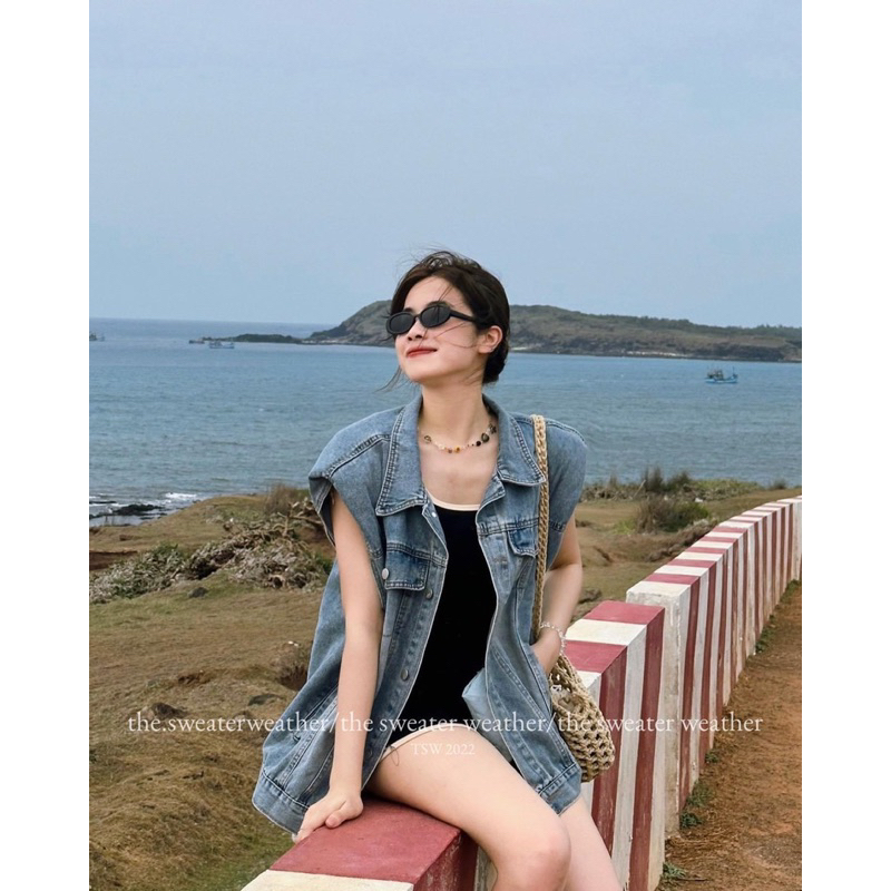 DENIM JACKET TAY VÁT CÓ ĐỆM VAI
