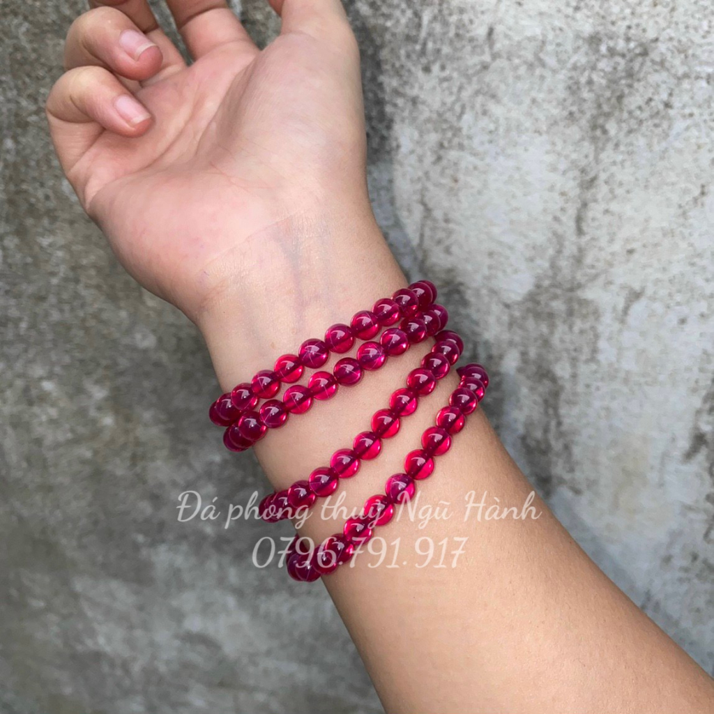 Vòng tay, lắc tay đá Ruby ngôi sao siêu đẹp - Có kiểm định